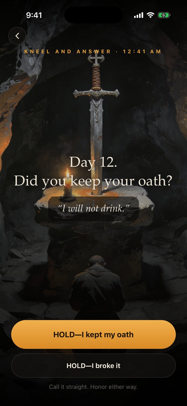 The Reckoning—did you keep your oath? Hold to answer.